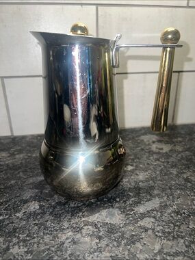 Vintage Inox Espresso pot. Made in Italy. Like new. Holds 1 cup of water